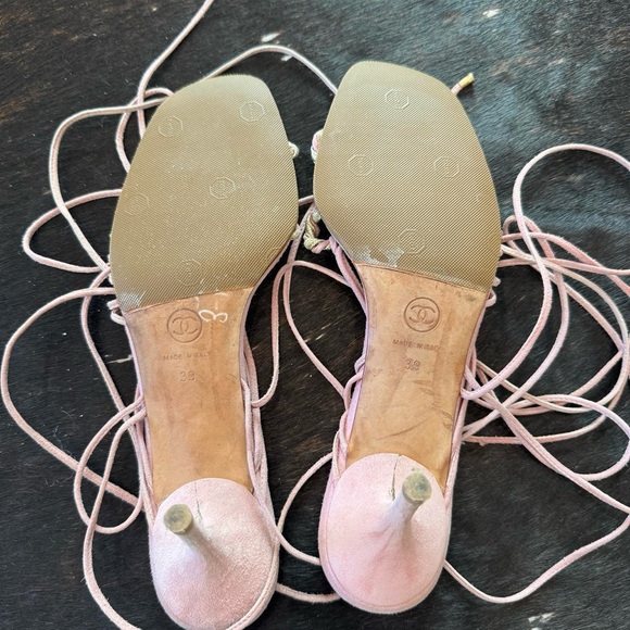 Chanel Pink Strappy Heels - Picture 4 of 8